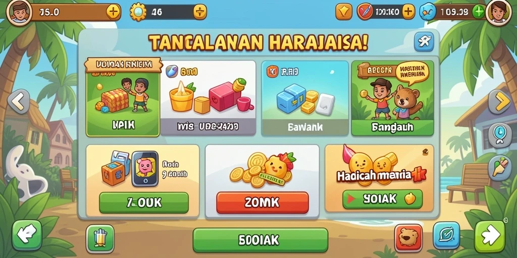 Mode permainan yang seru dan kompetitif.